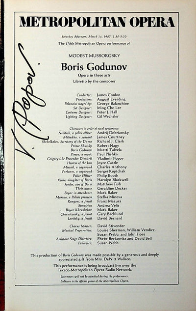 Popov, Vladimir in Boris Godunov 1987