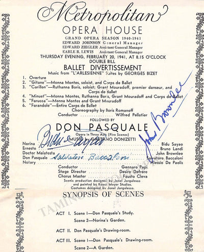 Sayao, Bidu - Baccaloni, Salvatore - Brownlee, John