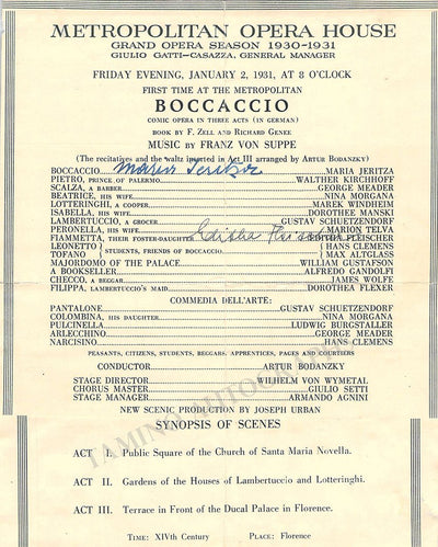 Jeritza, Maria - Fleischer, Edith