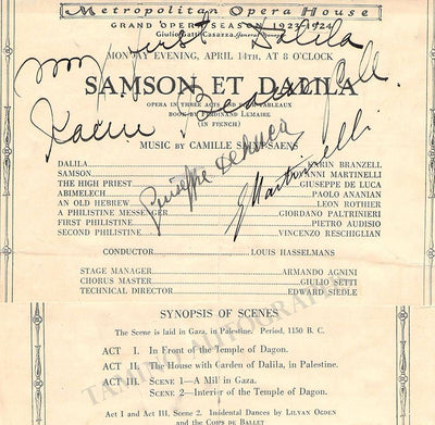 Branzell, Karin - Martinelli, Giovanni - De Luca, Giuseppe