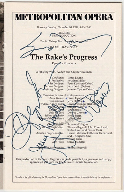 Ramey, Samuel - Hadley, Jerry - Upshaw, Dawn - Graves, Denise in The Rake's Progress 1997