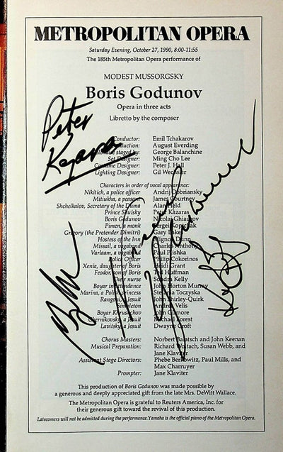 Kazaras, Peter - Ghiaurov, Nicolai & unknown artists in Boris Godunov 1990