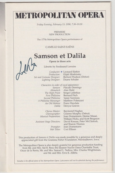 Slatkin, Leonard in Samson et Dalila 1998