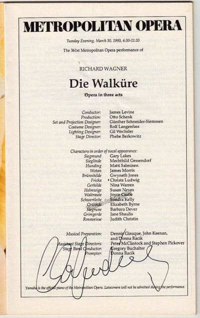 Ludwig, Christa in Die Walküre 1993