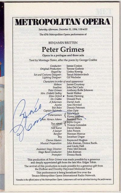 Fleming, Renee in Peter Grimes 1994