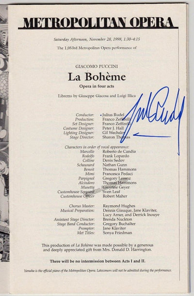 Rudel, Julius in La Boheme 1998