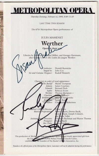 Graham, Susan - Hampson, Thomas in Werther 1999