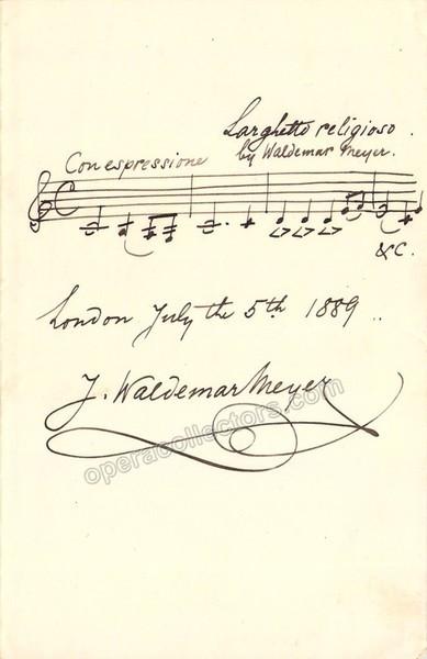 Meyer, Waldemar J. - Autograph Music Quote - Tamino