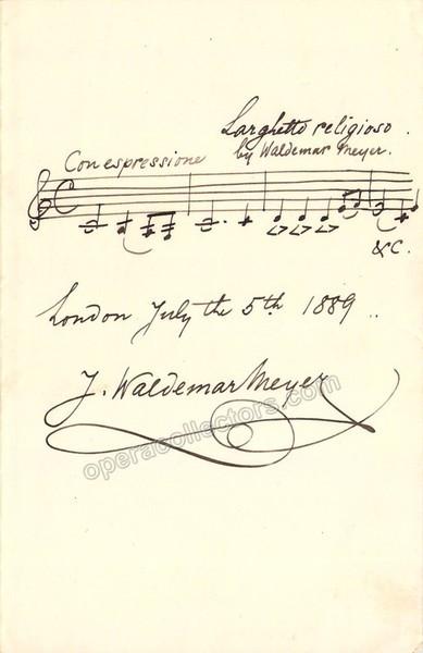 Meyer, Waldemar J. - Autograph Music Quote