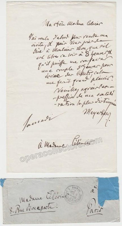 Meyerbeer, Giacomo - Autograph Letter Signed