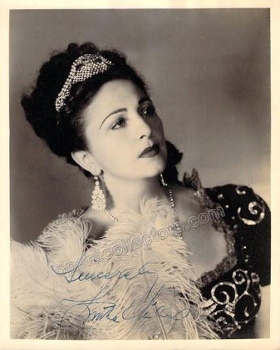 Milanov, Zinka - Signed photo as Tosca