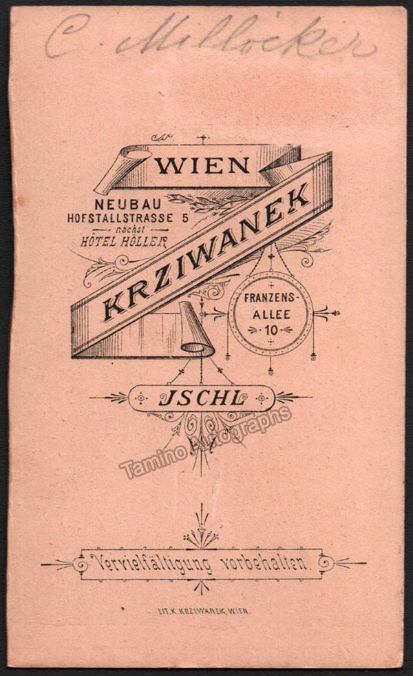 Millocker, Carl - Vintage CDV - Tamino