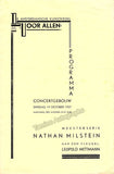 Milstein, Nathan - Concert Program Amsterdam 1937