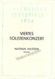 Milstein, Nathan - Concert Program Salzburg 1954