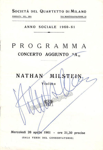 Milstein, Nathan - Various Signed Programs