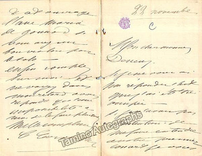 Miolan-Carvalho, Marie Caroline - Lot of 5 Autograph Letters Signed