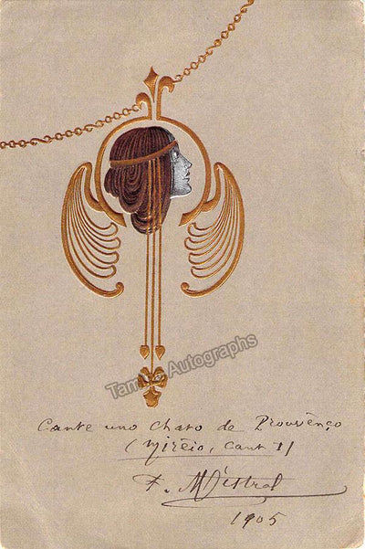 Mistral, Frederic - Signed Postcard 1905