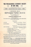 Mitropoulos, Dimitri - Concert Program Carnegie Hall 1942-43