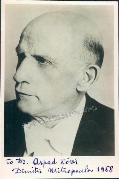 Mitropoulos, Dimitri - Signed Photograph