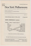 Mitropoulos, Dmitri - Program Carnegie Hall 1958