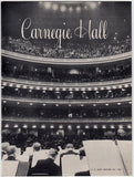 Mitropoulos, Dmitri - Program Carnegie Hall 1958