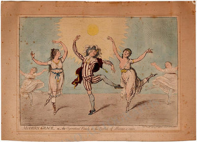 Modern Grace or the Operatical Finale to the Ballet of Alonzo e Caro - Vintage Etching 1796
