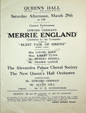 Moiseiwitsch, Benno - Concert Program London 1919