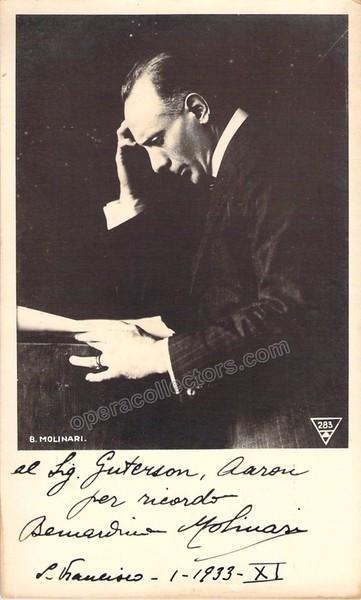 Molinari, Bernardino - Signed Photo Postcard