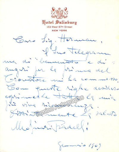 Molinari-Pradelli, Francesco - Autograph Lot 1965-66