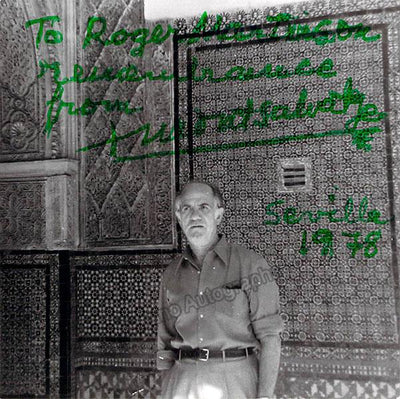 Montsalvatge I Bassols, Xavier - Signed Photograph 1978