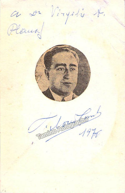 Moreno Torroba, Federico - Signed Card with Photo 1970