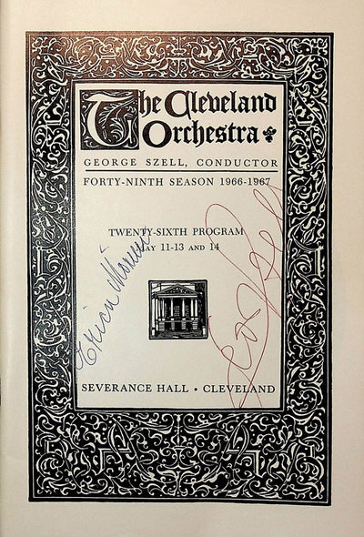 Morini, Erica - Szell, George - Double Signed Program Cleveland 1967