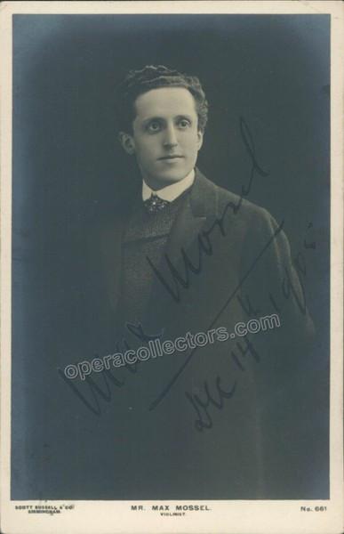 Mossel, Max - Signed photo postcard