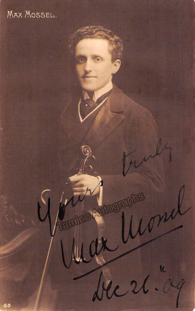 Mossel, Max - Signed Photo Postcard 1909