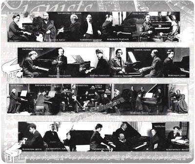 Pianist Mousepad - FAMOUS CLASSICAL PIANISTS