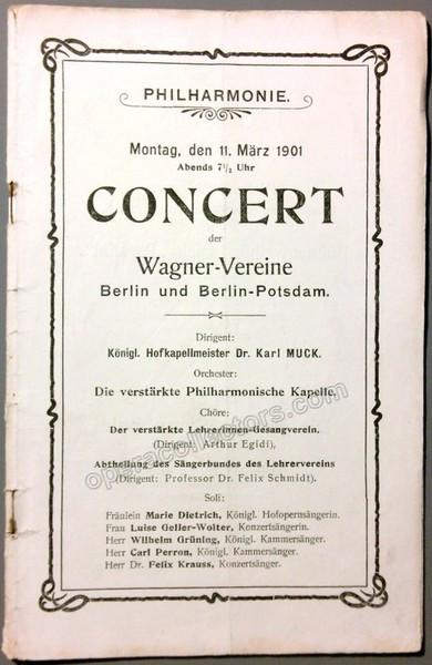 Muck, Karl - Berlin Opera Orchestra Concert 1901