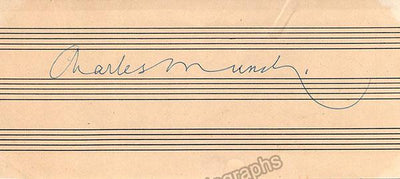Munch, Charles - Signature Cut & Photo