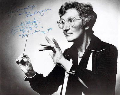 Musgrave, Thea - Signed Photograph with Music Quote 1989