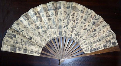 Music, Art, Literature, Theater Personalities Photo Fans (set of 2) - Max Herzog, Vienna 1890s