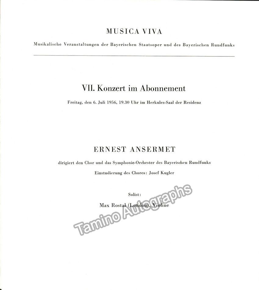Musica Viva Festival - Bavarian State Opera and Radio - Lot of 8 Programs 1952-1962 - Tamino