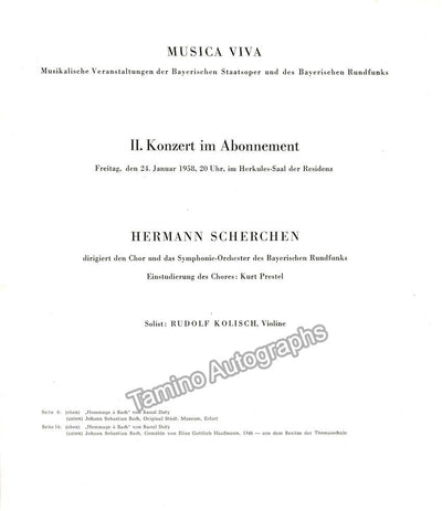 Musica Viva Festival - Bavarian State Opera and Radio - Lot of 8 Programs 1952-1962