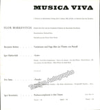 Musica Viva Festival - Bavarian State Opera and Radio - Lot of 8 Programs 1952-1962