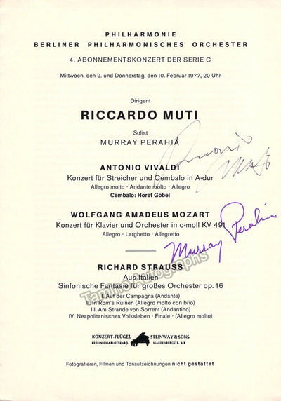 MUTI, Ricardo - PERAHIA, Murray