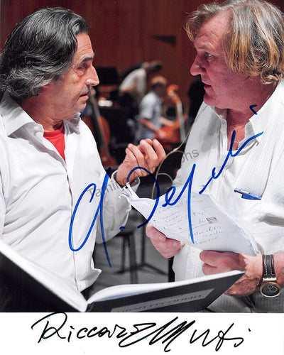 Muti, Riccardo - Depardieu, Gerard - Double Signed Photo