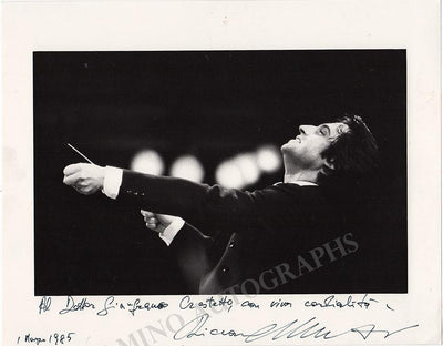 Muti, Riccardo - Large Signed Photo 1985