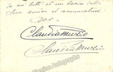 Muzio, Claudia - Autograph Note Signed