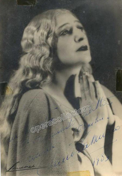 Muzio, Claudia - Signed Photo as Cecilia