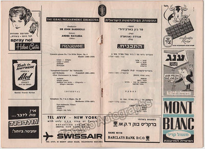 Navarra, Andre - Israel Philharmonic Concert Jerusalem 1961-62