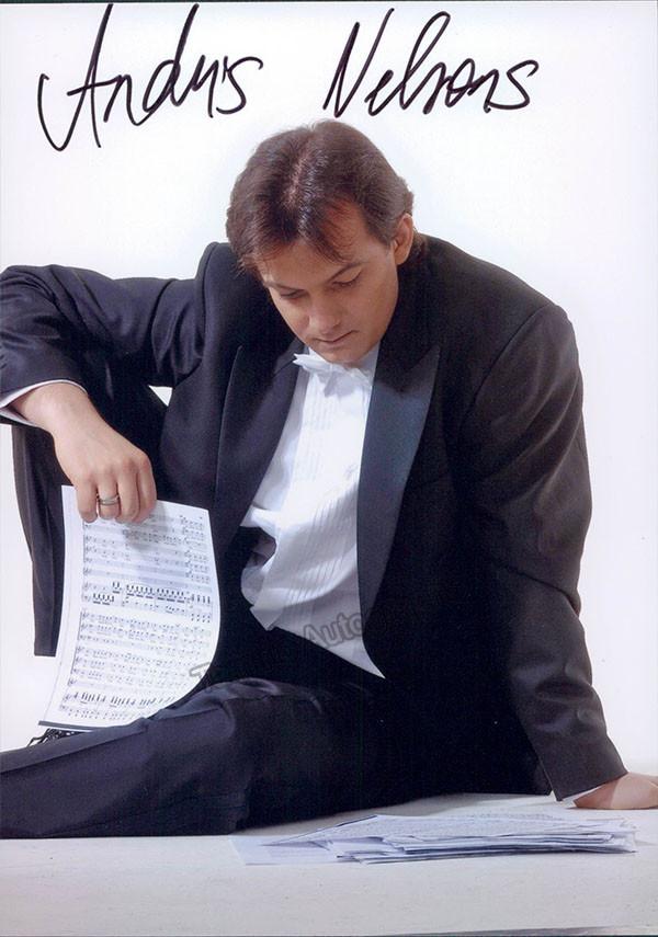Nelsons, Andris - Signed Photo Inspecting Score - Tamino