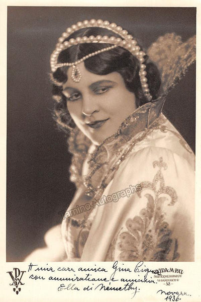 NEMETHY, Ella Von - Signed Photo